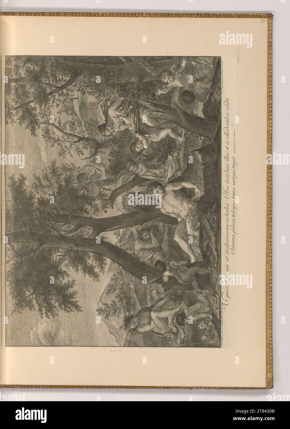 Johann Jakob Frey (Engraver) Echo und Narzisse. Kupferstich, Ätzung 1747 , 1747 Stockfoto