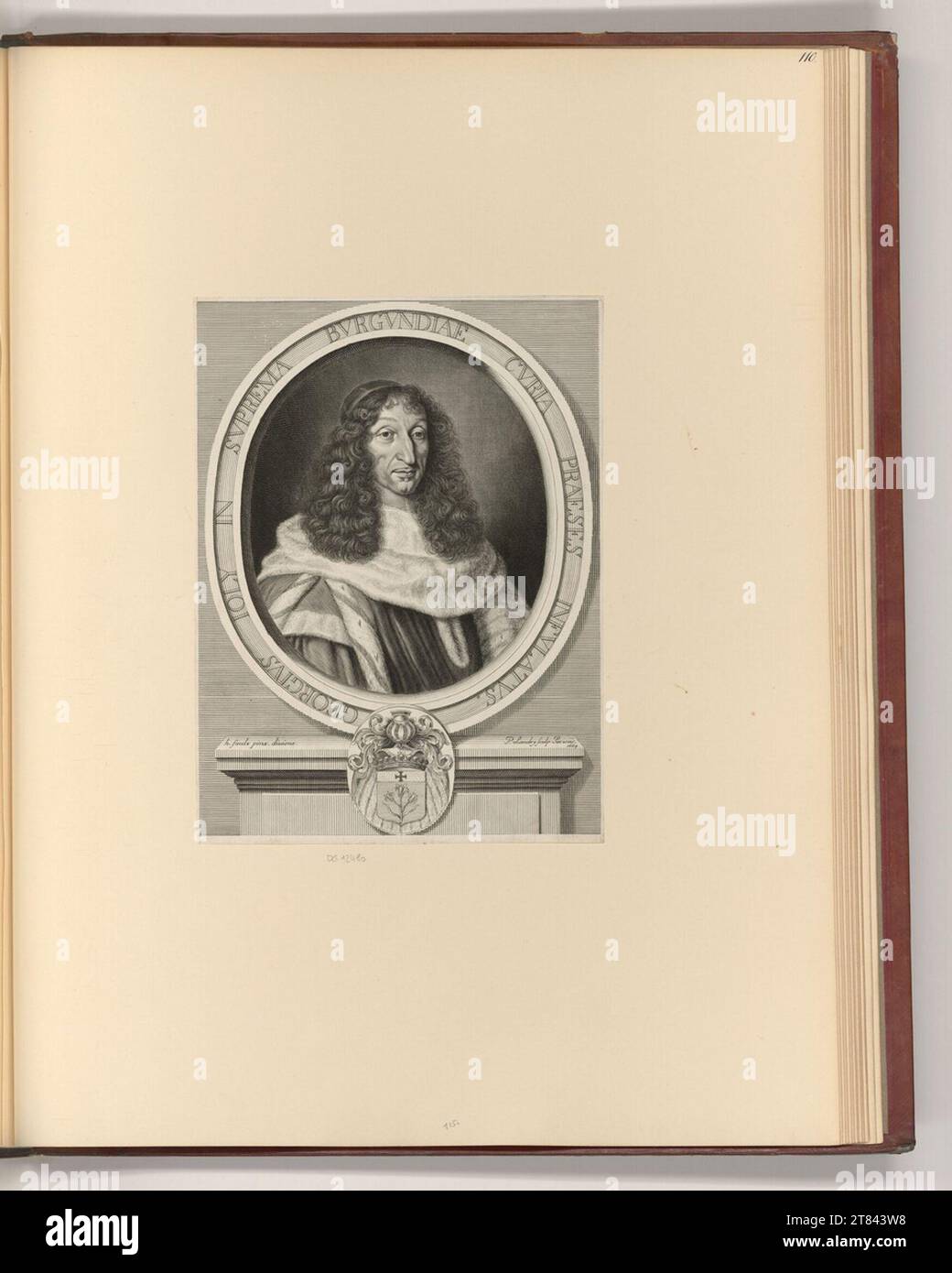Pierre Landry (Gravierer) Porträt Georges Joly. Kupferstich 1664 , 1664 Stockfoto