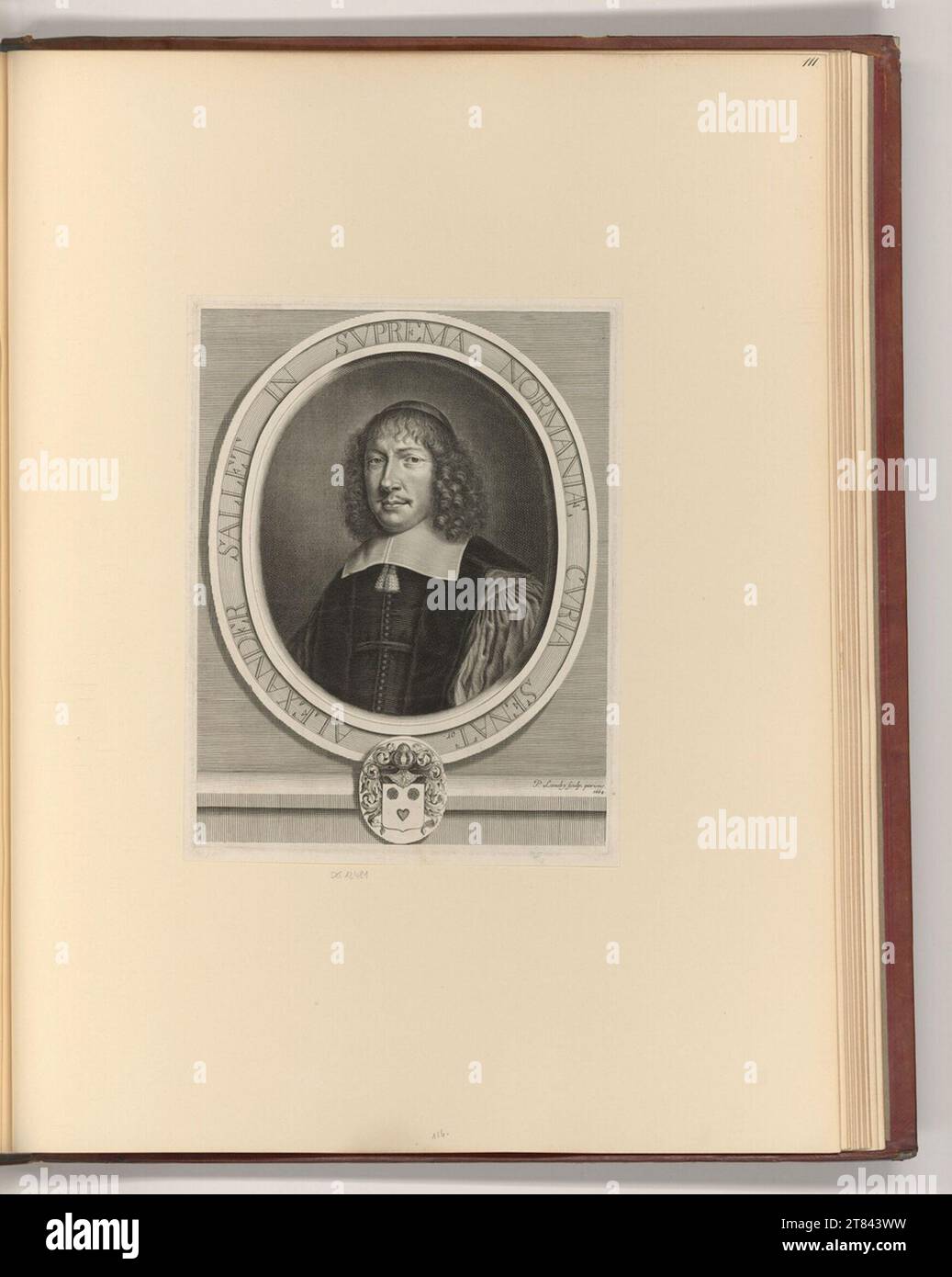 Pierre Landry (Engraver) Porträt Alexander Salllet. Kupferstich 1664 , 1664 Stockfoto