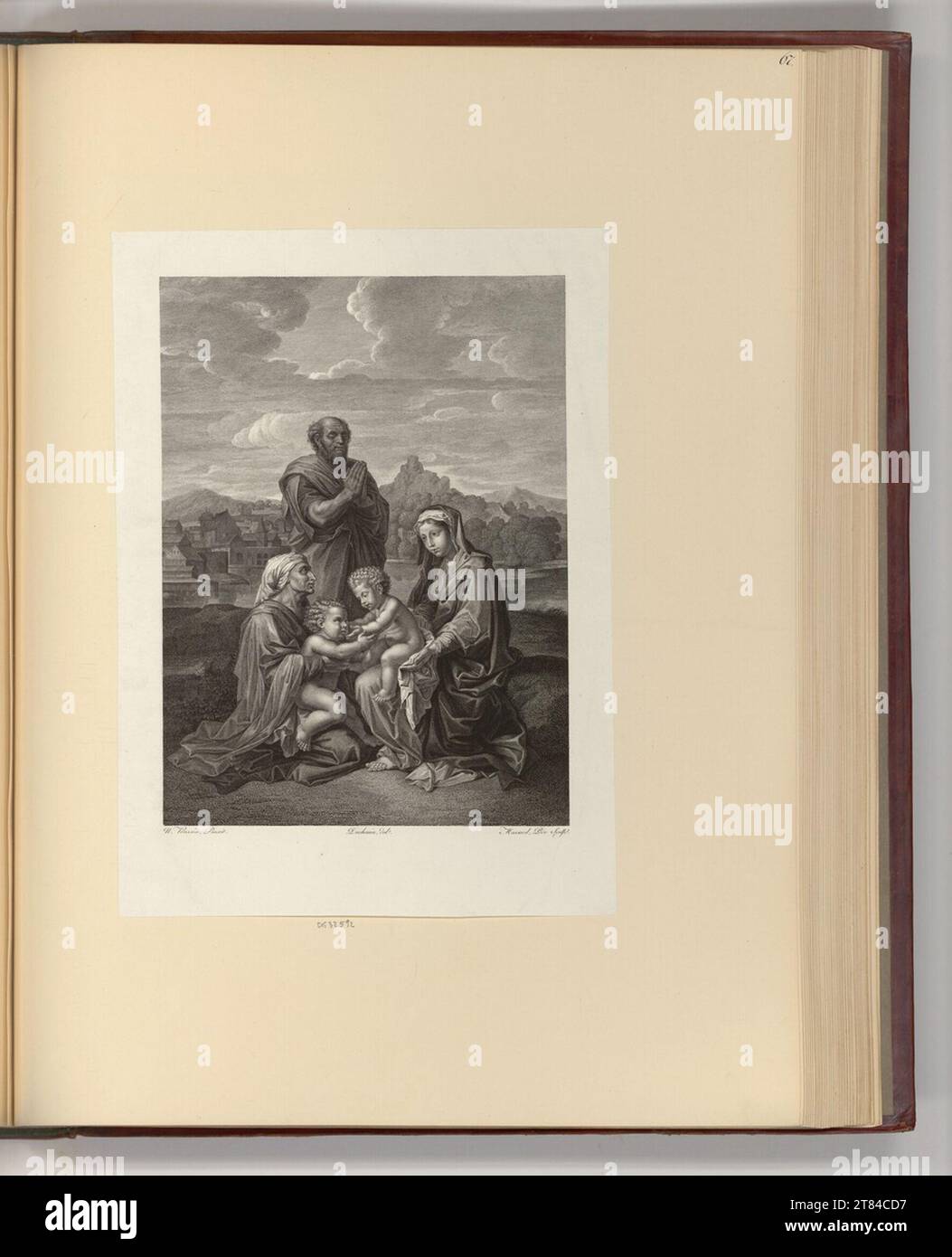 Jean Massard (Gravierer) Heilige Familie. Kupferstich, Ätzung 1803-1809 , 1803/1809 Stockfoto