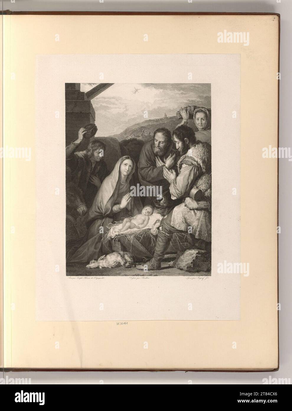 Francois Robert Ingouf le jeune (Engraver) Anbetung der Hirten. Kupferstich, Ätzung 1765-1812 , 1765/1812 Stockfoto