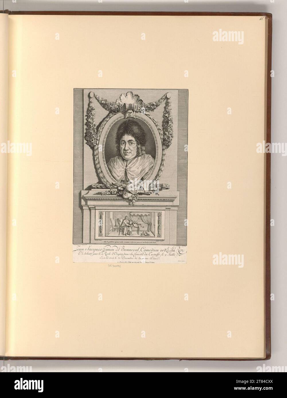 Jean Baptiste Michel (Gravur) Porträt Jean-Baptiste Jacques Gimat de Bonneval. Ätzen 1767 , 1767 Stockfoto