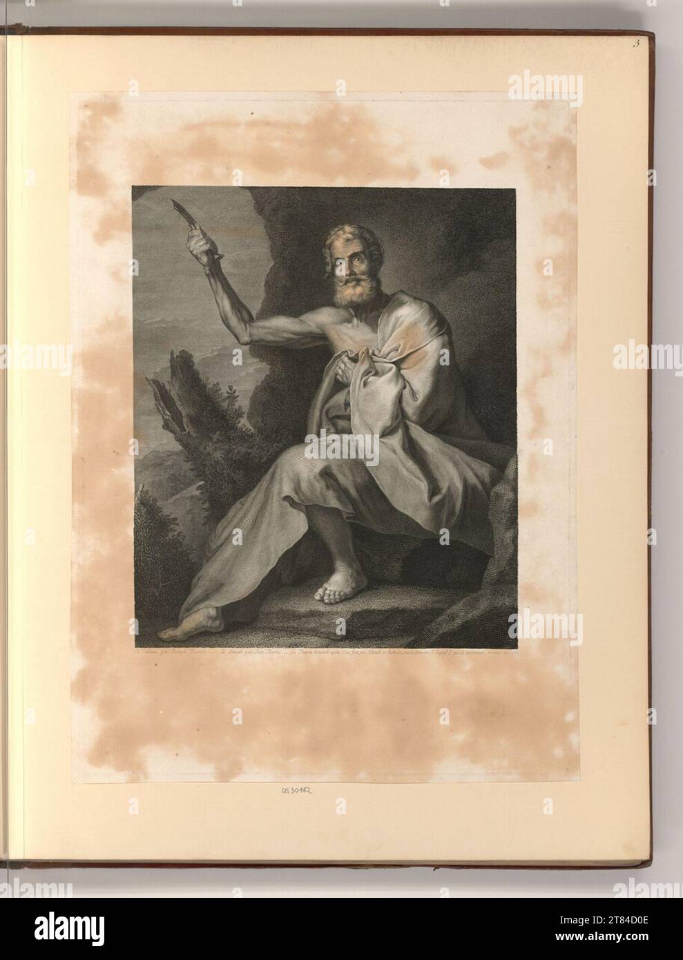 Francois Robert Ingouf le jeune (Engraver) Saint Bartholomew. Kupferstich, Ätzung 1765-1812 , 1765/1812 Stockfoto