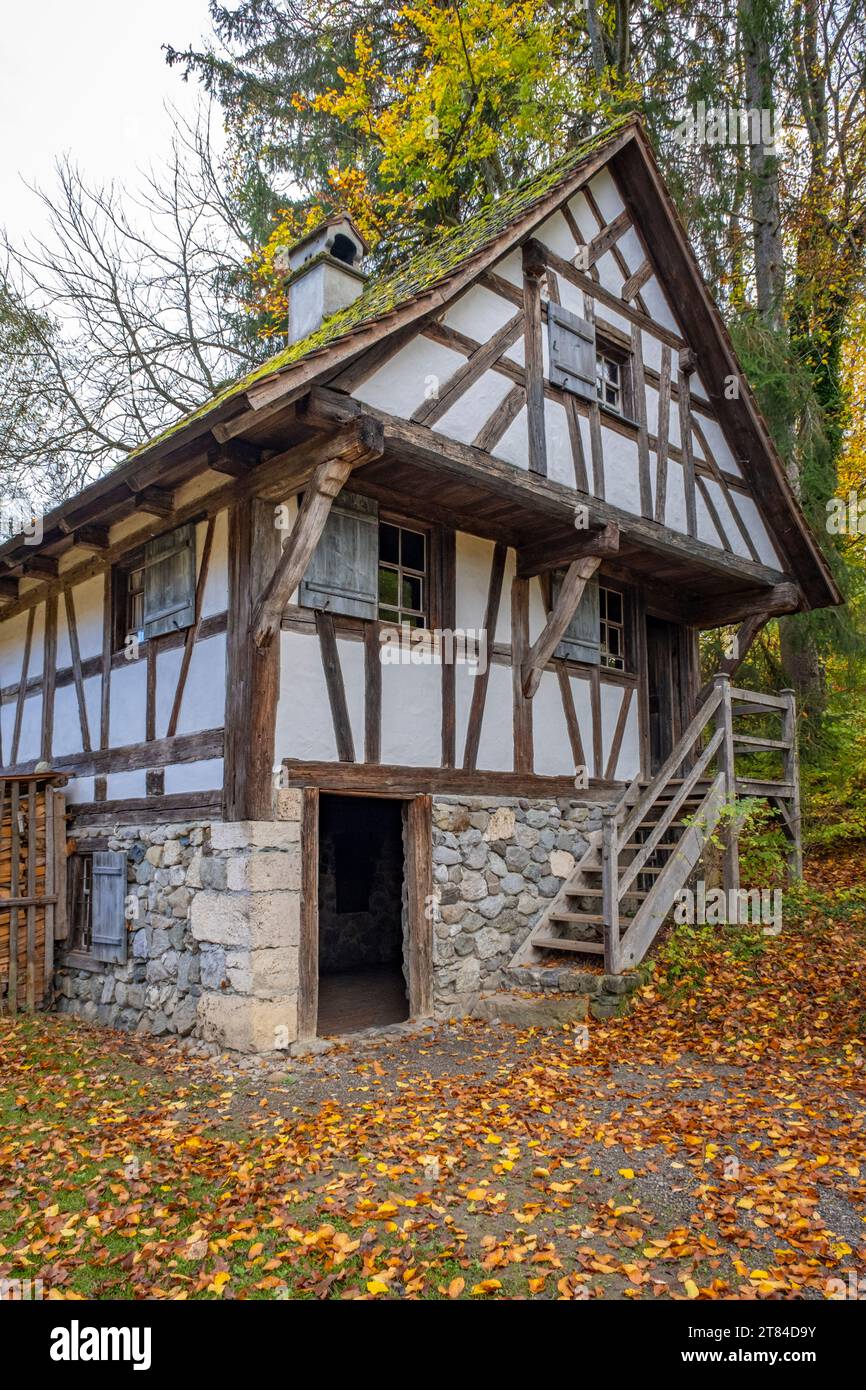 Fachwerkhaus in einem Bauerndorf in Deutschland Stockfoto