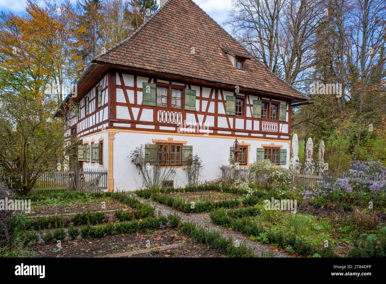 Fachwerkhaus in einem Bauerndorf in Deutschland Stockfoto