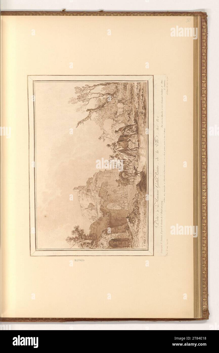 Jean Francois Janinet (Gravierer) Landschaft. Aquatinta, Ätzung 1774, 1774 Stockfoto