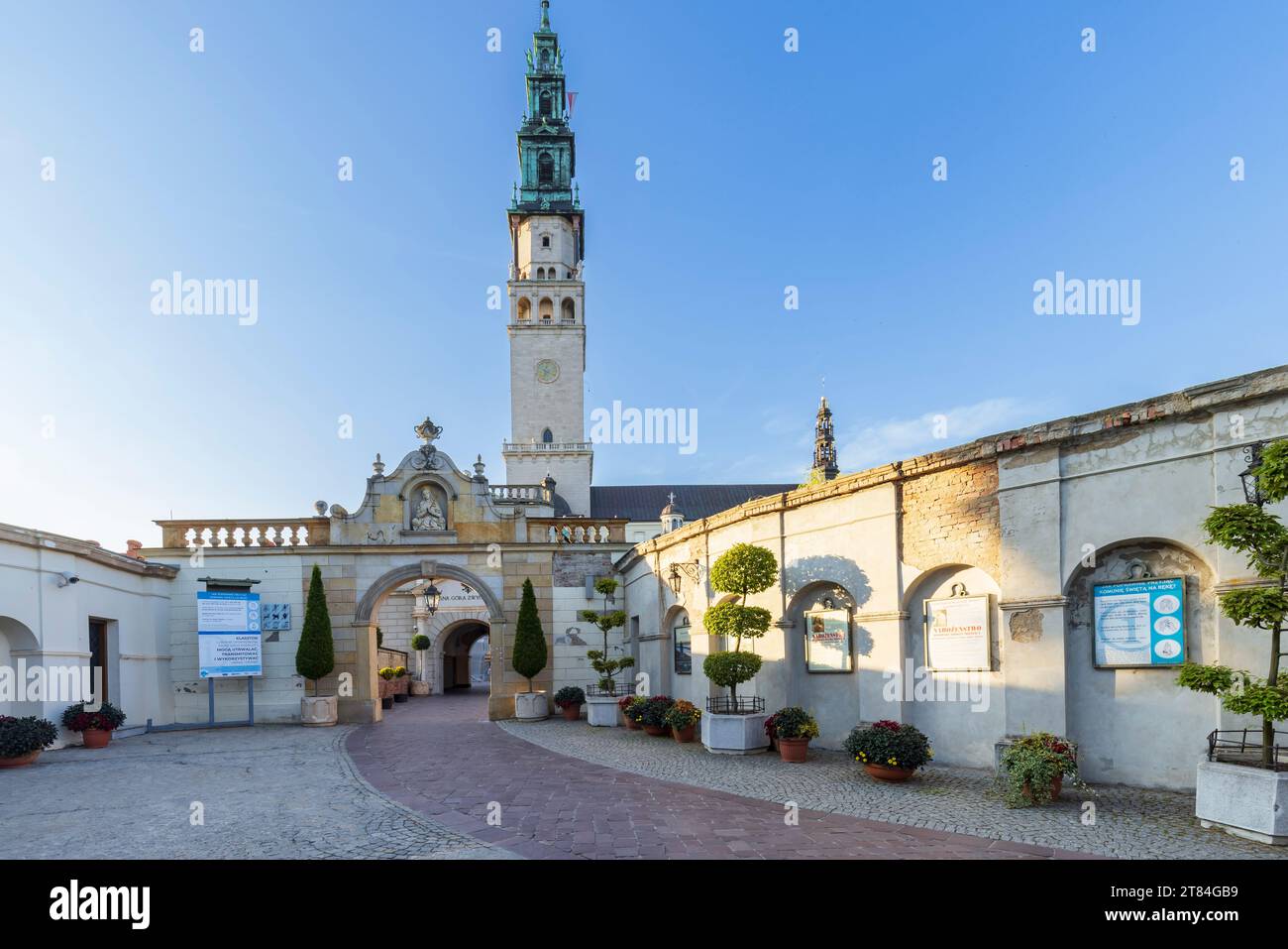Polen, Tschenstochau - 19. Juli 2023: Kloster und Kirche Jasna Gora. Polnische katholische Wallfahrtsstätte mit Schwarzer Madonna Stockfoto
