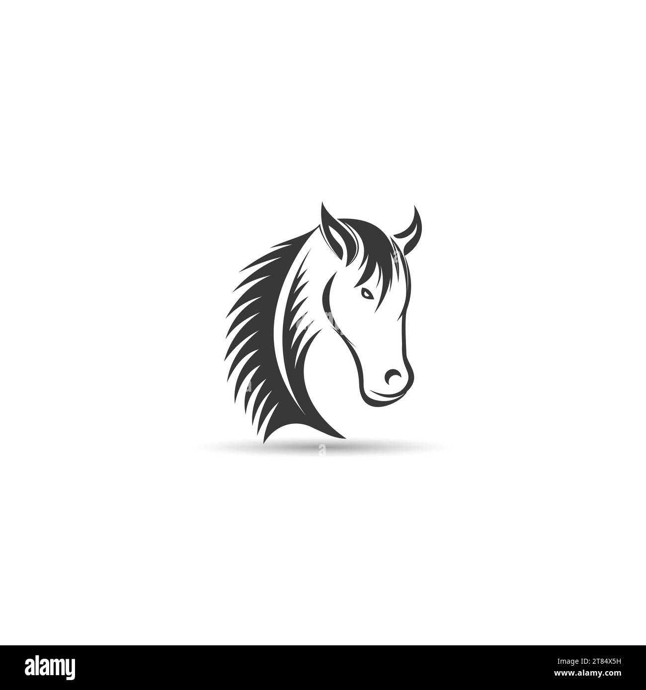 Vorlage für Vektordesign mit Tierhorse Logo Stock Vektor