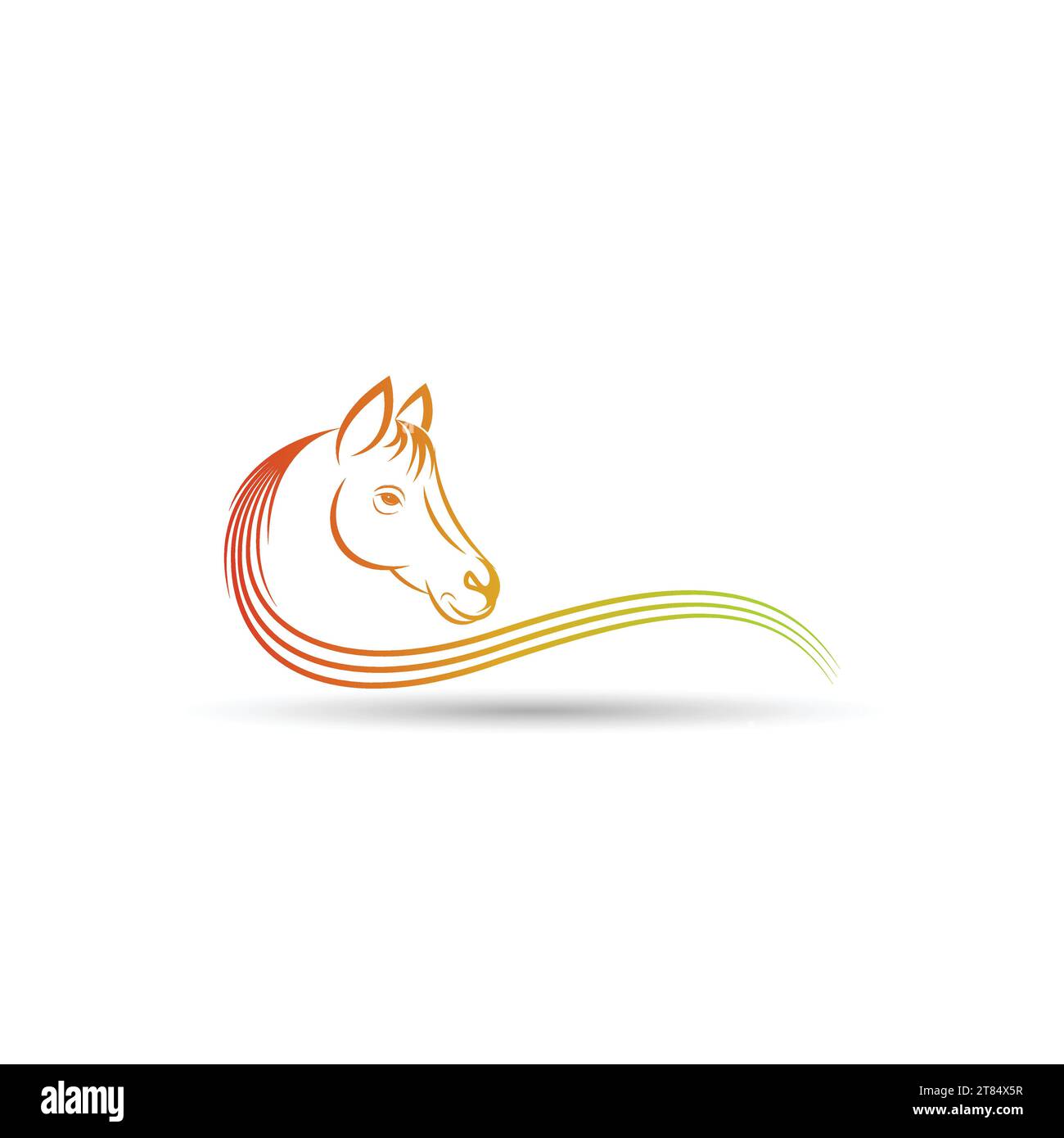 Vorlage für Vektordesign mit Tierhorse Logo Stock Vektor