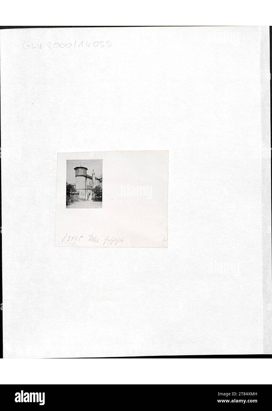 Wilhelm Burger Wasserturm und Garten der ältesten Trockenplattenfabrik Löwy-Plener in Wien. Rasterdruck? 1881 , 1881 Stockfoto