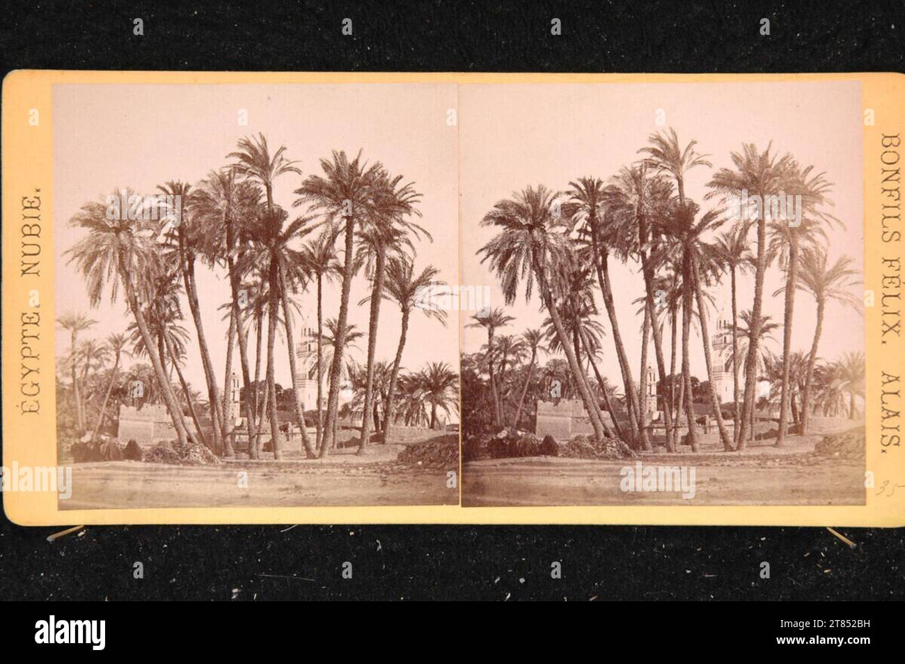 Félix Bonfils Antinoe. Albuminpapier, auf der Box / Stereoformat ca. 1867-1878 , 1867/1878 Stockfoto