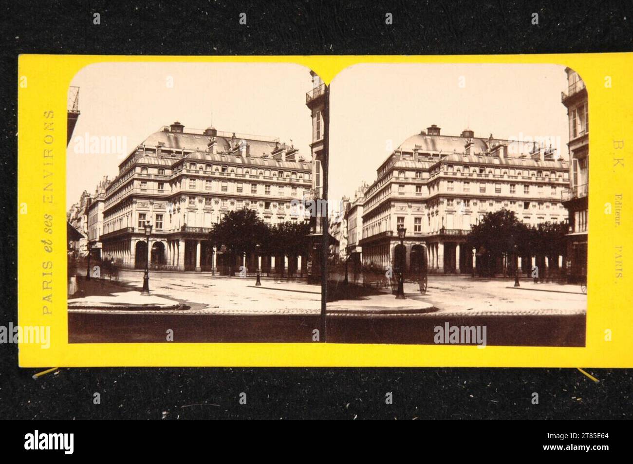 Adolphe Block Comédie-Francaise (auch Théâtre-Francaise) in Paris. Albuminpapier, auf der Box / Stereoformat um 1870 Stockfoto