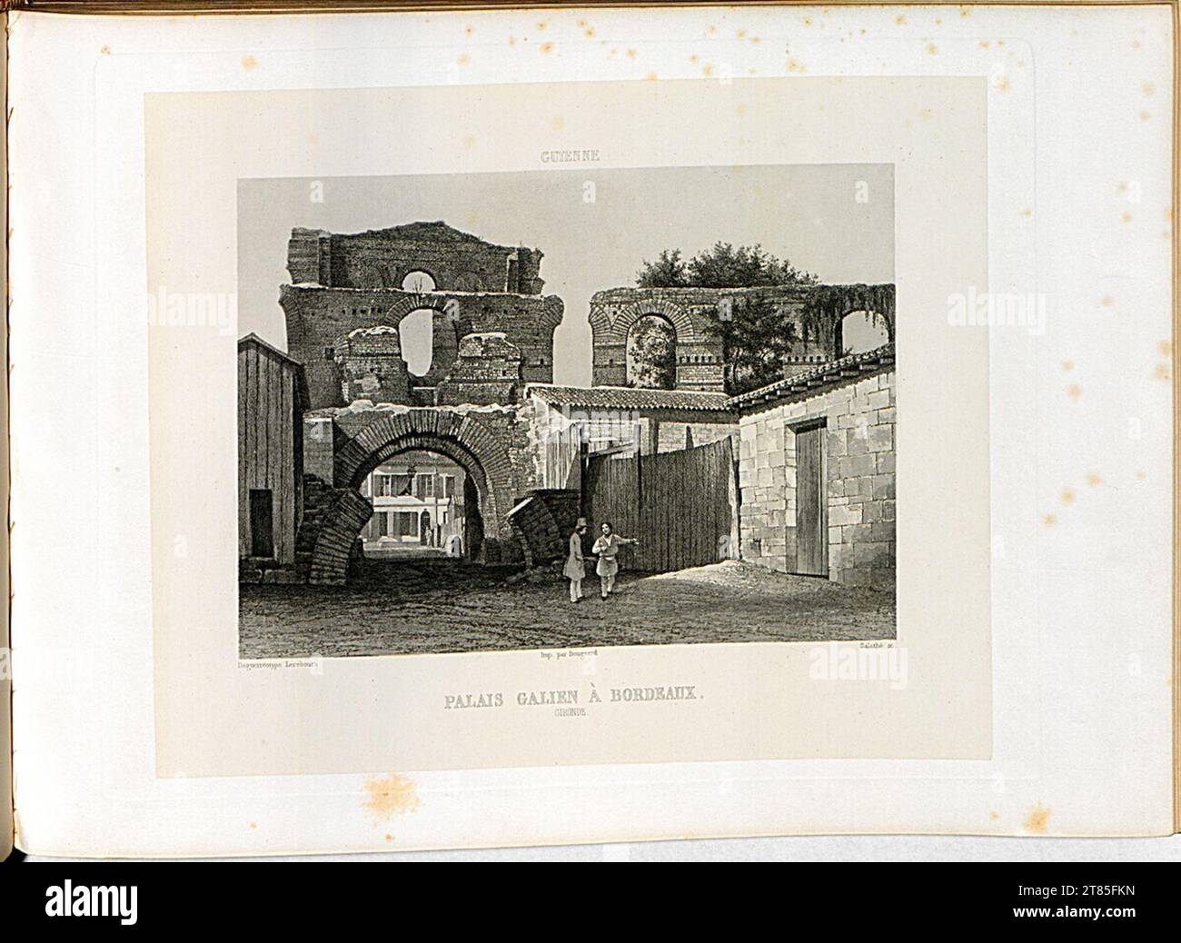 Noël-Marie Paymal Lerebours Palais Galien in Bordeaux. Aquatinta, auf der Box 1842, 1842 Stockfoto