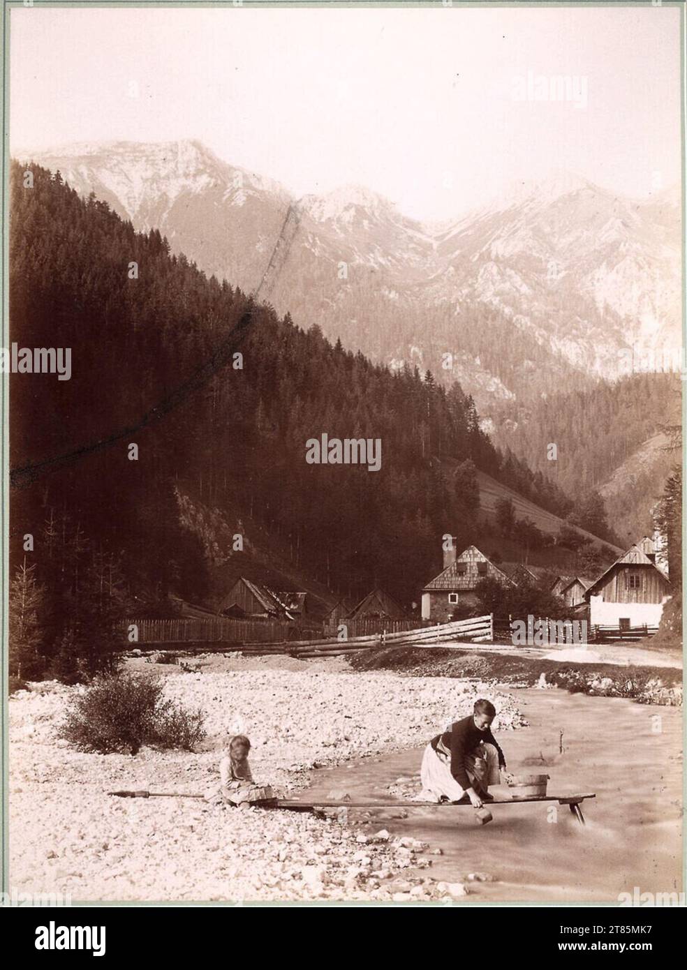 Johann Friedrich Schmid der Kaarlgraben mit den karl-Mauern. Albuminpapier, auf der Schachtel um 1895 Stockfoto