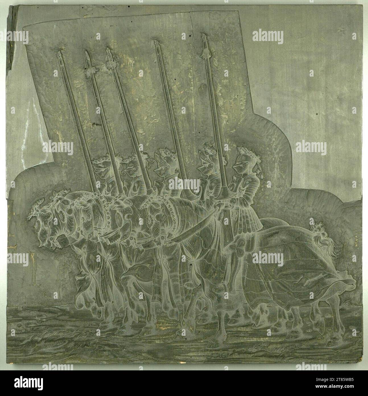 Hans Burgkmair d. Ä. Triumphzug Kaiser Maximilians I.: Italienische Rassen mit Murmeln. Holzstab 1517 , 1517 Stockfoto