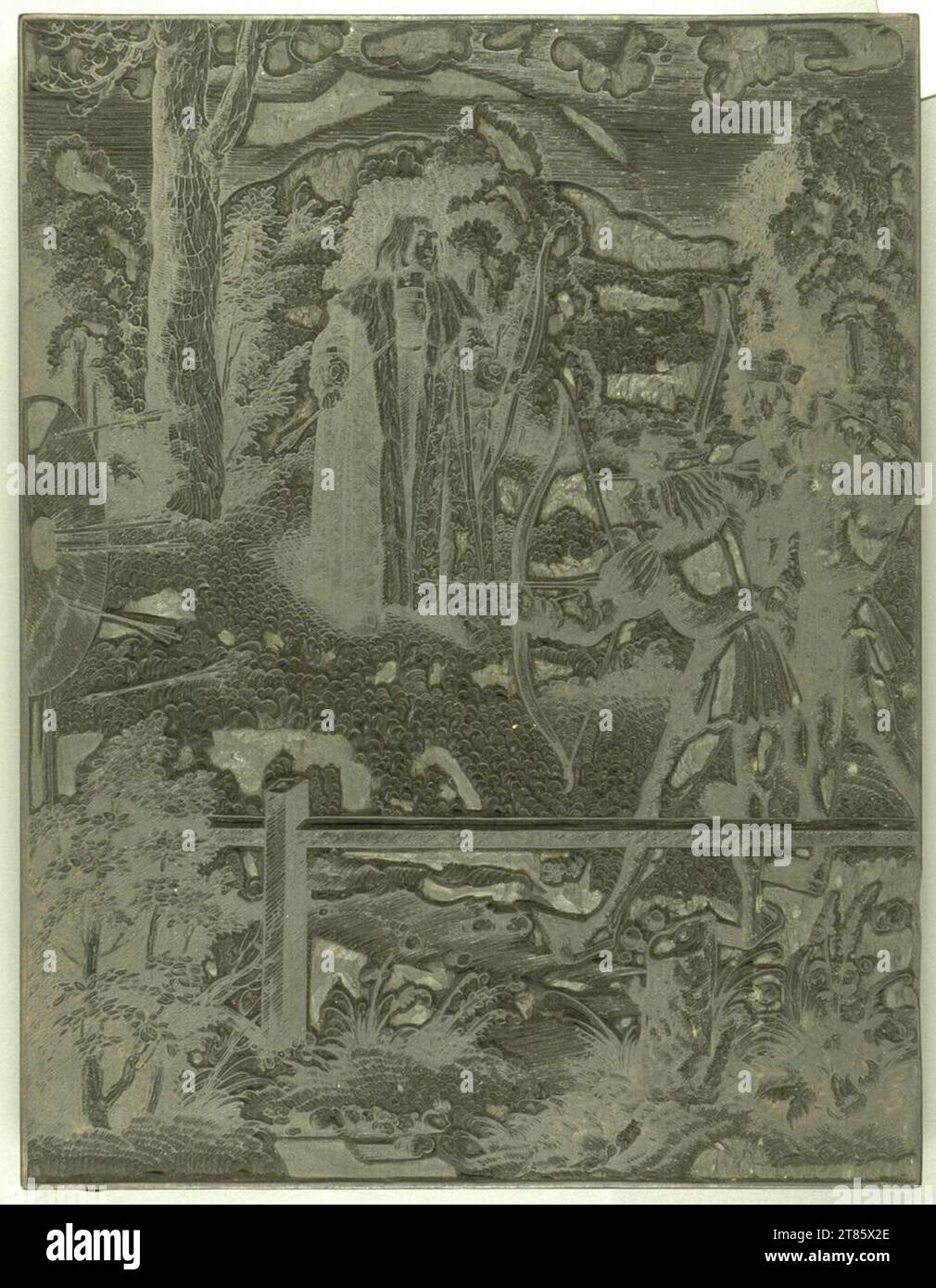 Leonhard Beck der Weißkunig Kaiser Maximilians I.: Das englische und Picardische Bogenschießen. Holzstab 1514 - 1516 , 1514/1516 Stockfoto
