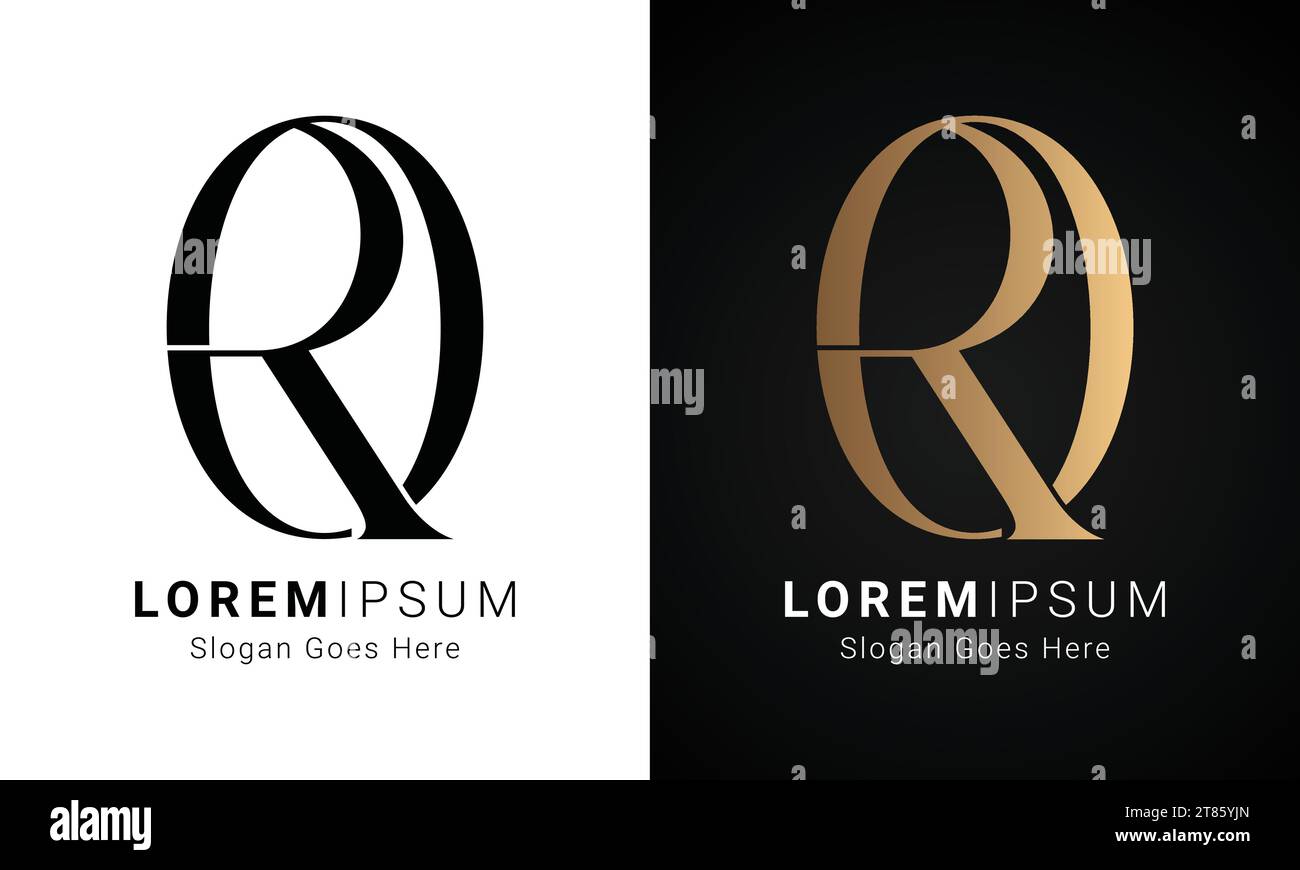 Luxuriöses Initial-RO- oder Monogramm-Logo-Design Stock Vektor