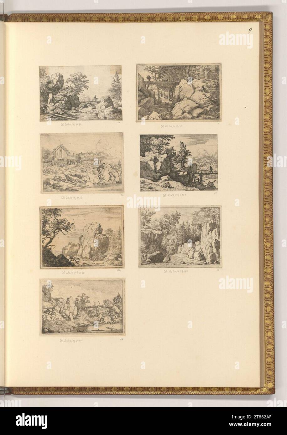 Allart van Everdingen (Gravierer) verschiedene Landschaften. Ätzen 1641-1675 , 1641/1675 Stockfoto