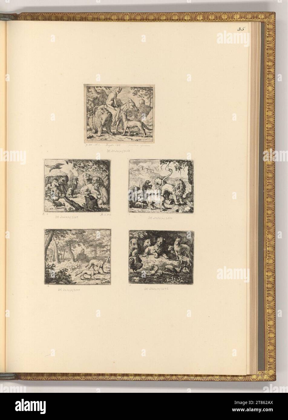 Allart van Everdingen (Gravierer) verschiedene Szenen aus Roman de Renart. Ätzen 1641-1675 , 1641/1675 Stockfoto