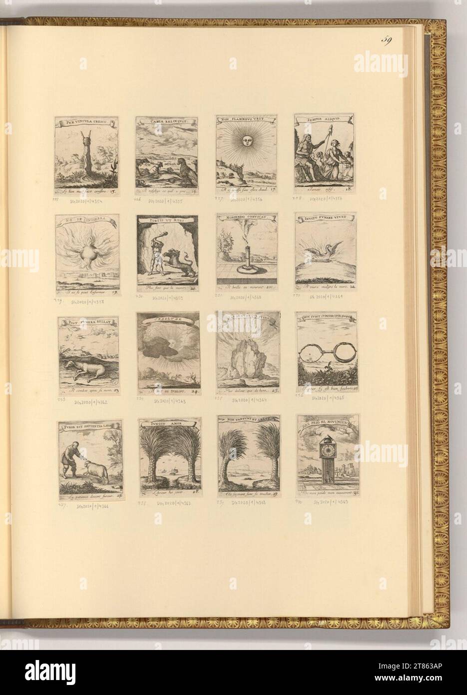 Albert Flamen (Gravierer) Embleme. Ätzen 1672 , 1672 Stockfoto