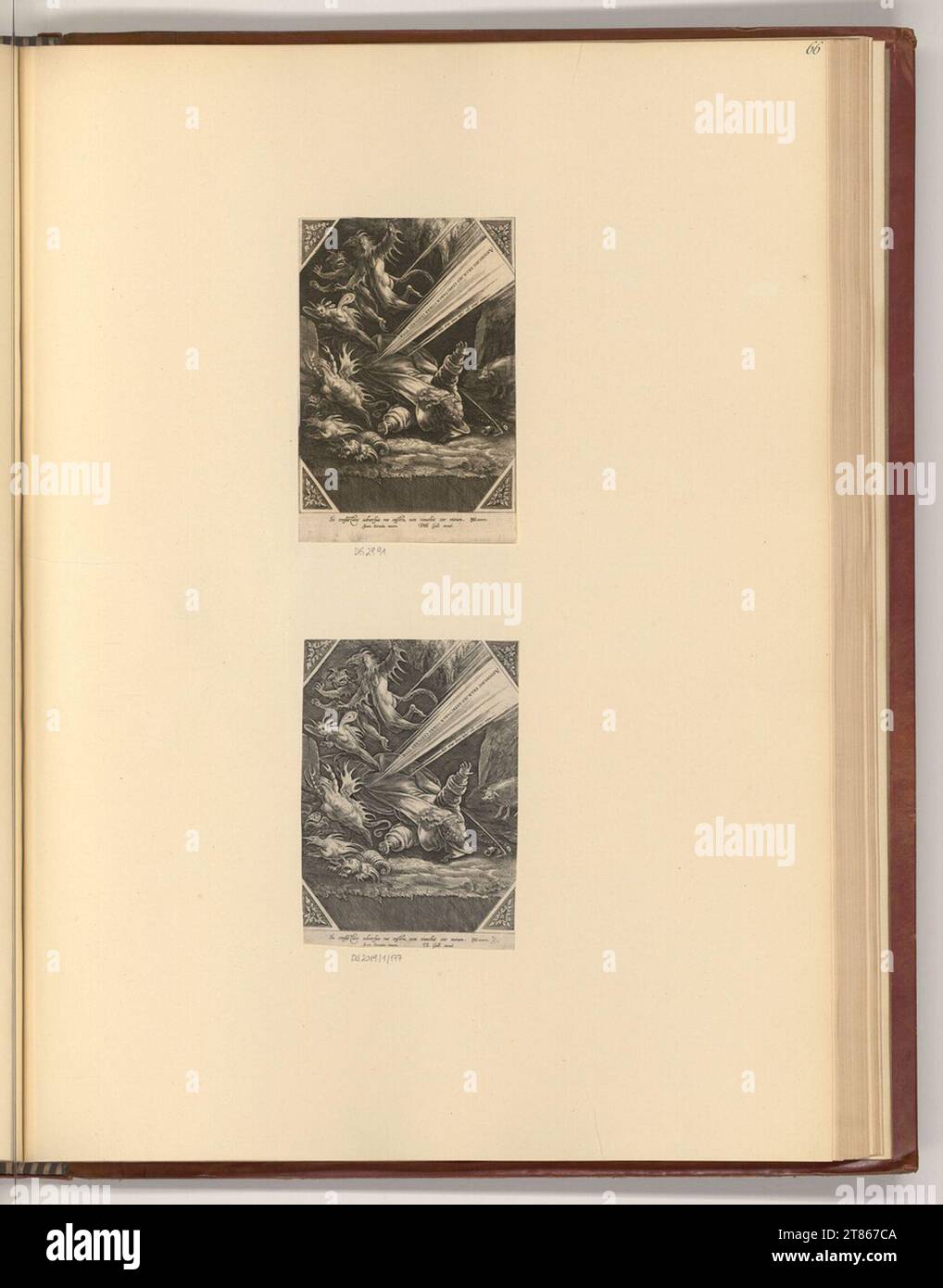 Philipp Galle (Verleger in) Verführung des hl. Antonius. Kupferstich 1550-1633 , 1550/1633 Stockfoto