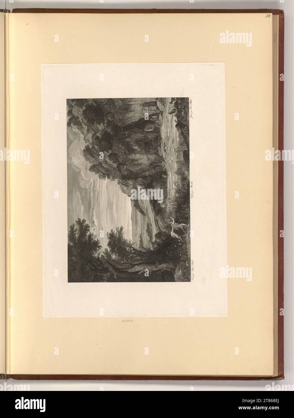 Jean de Saulx (Gravierer) Landschaft mit Pan und Syrinx. Ätzen 1800-1846 , 1800/1846 Stockfoto