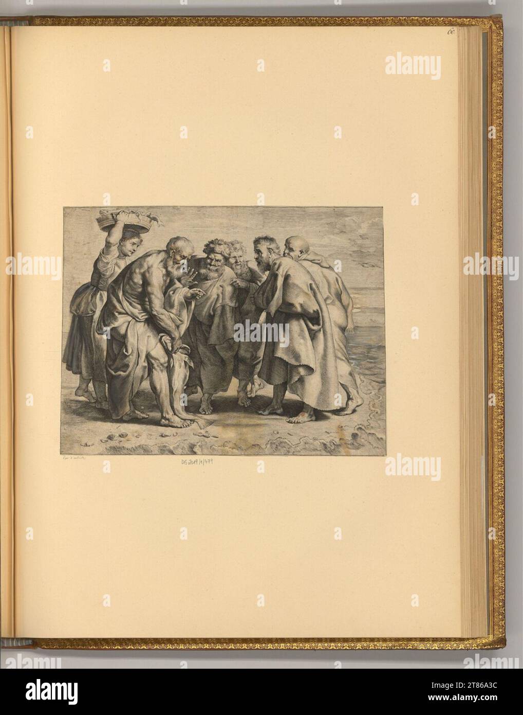 Peter Paul Rubens aus der Tempelsteuer (das Evangelium nach Matthäus, Kapitel 17, 27). Kupferstich, Ätzung 17. Jahrhundert, 17. Jahrhundert Stockfoto