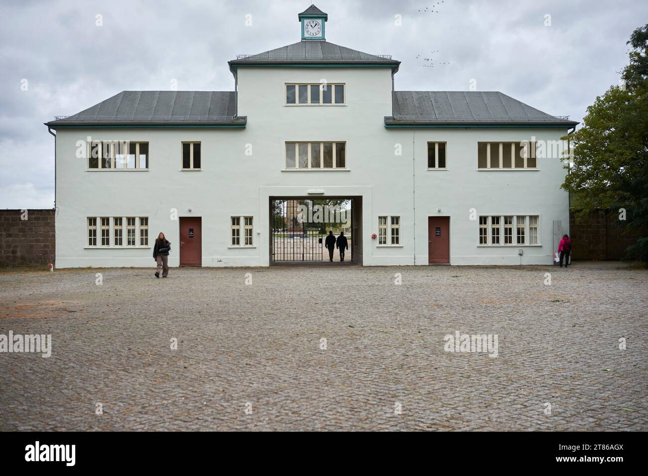 Haupteingang des ehemaligen Konzentrationslagers Sachsenhausen Stockfoto