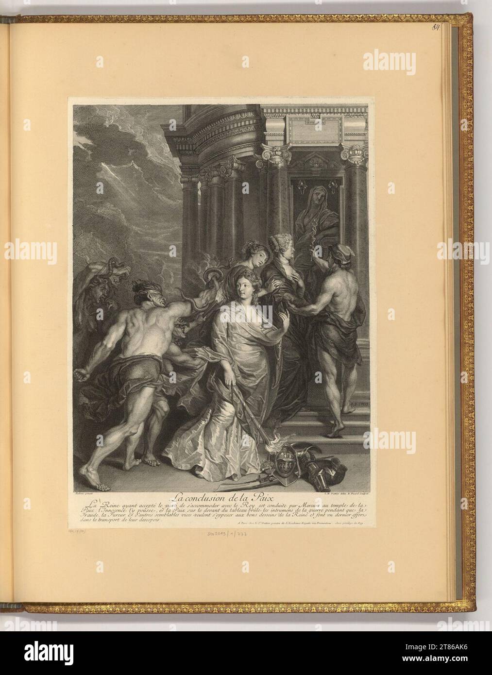 Bernard Picart (Gravierer) der Abschluss des Friedens. Kupferstich, Ätzung um 1710 Stockfoto