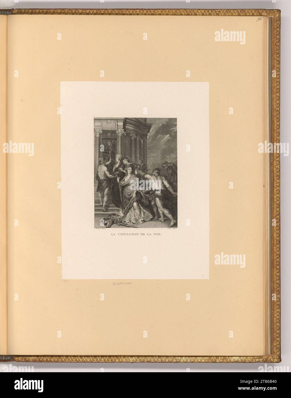 Duthé (Gravierer) der Abschluss des Friedens. Ätzung, Satzweise 18. Jahrhundert, 18. Jahrhundert Stockfoto