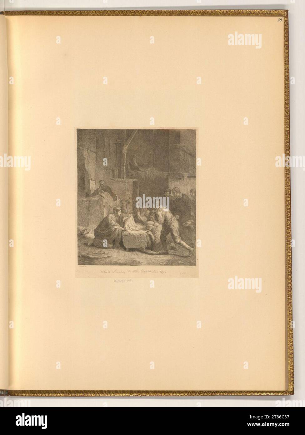 Jacob Wilhelm Mechau (Gravierer) die Anbetung der Hirten. Ätzen 1745-1808 , 1745/1808 Stockfoto