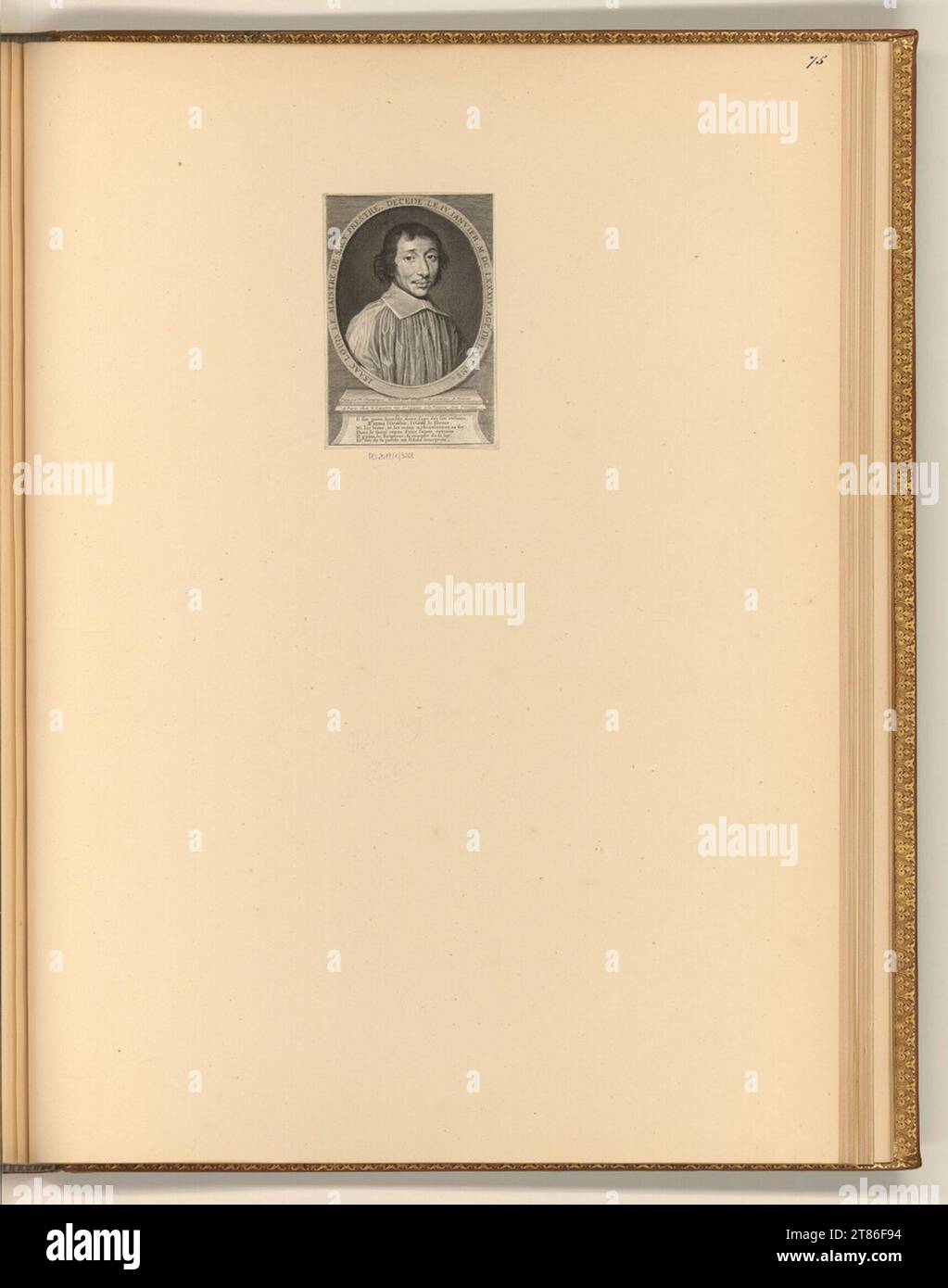 Antoine Trouvain (Gravierer) Porträt Louis-Isaac Lemaistre de Sacy. Kupferstich, Ätzung 1675-1708 , 1675/1708 Stockfoto