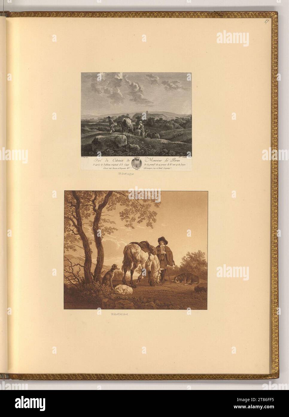 Joseph C. Maillet (Gravierer) Pastorallandschaft. Ätzen; Aquatint 1777-1855 , 1777/1855 Stockfoto