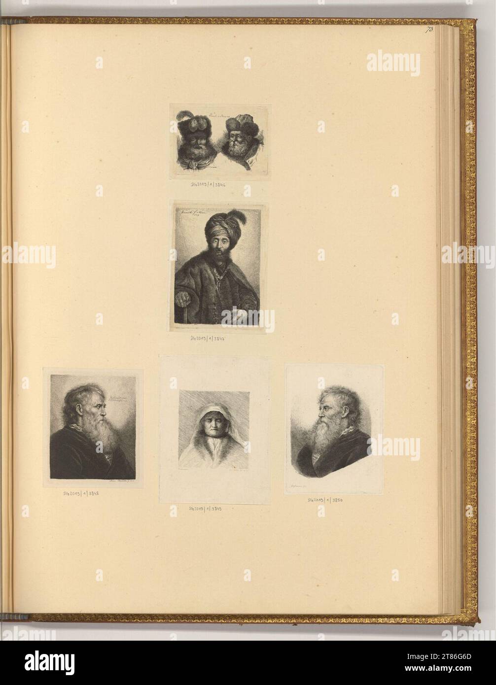 Diverse Künstler innen verschiedene Porträts. Ätzen 18.-Mitte 19. Jahrhundert Stockfoto