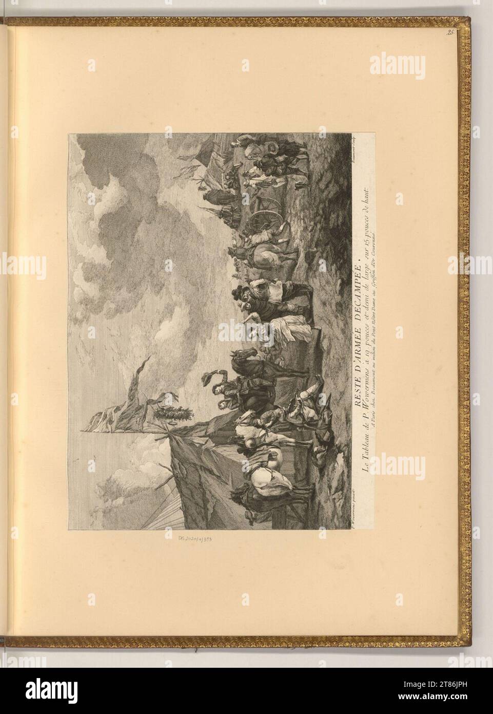 Pierre Francois Beaumont (Engraver) Reiter in einem Camp. Ätzen 1735-1769 , 1735/1769 Stockfoto