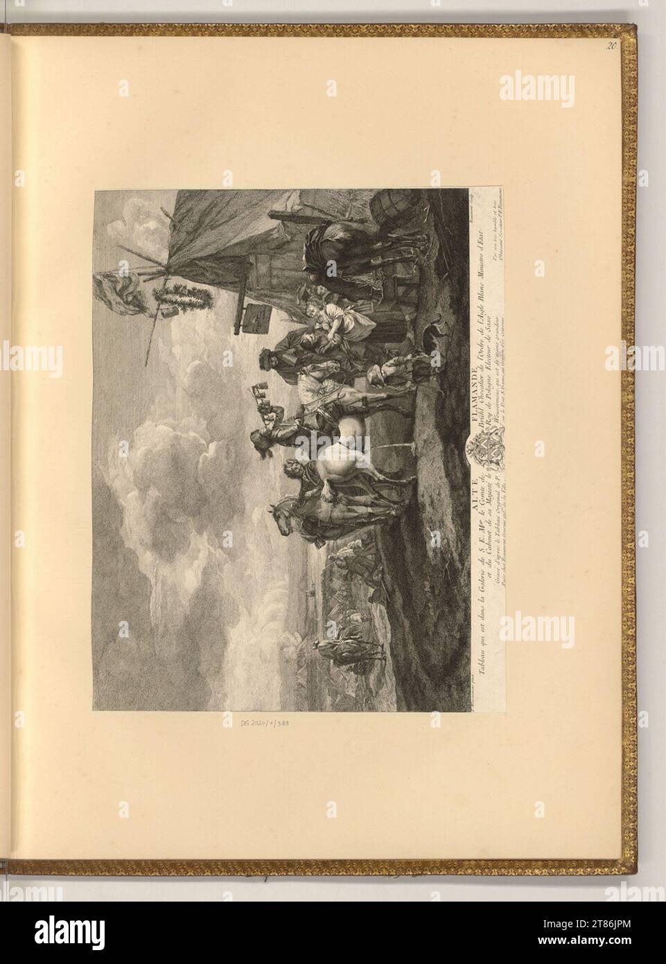 Pierre Francois Beaumont (Gravierer) das Lager. Ätzen 1750-1769 , 1750/1769 Stockfoto