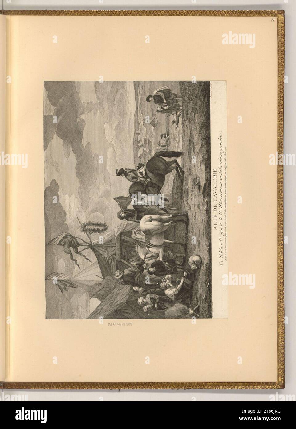 Pierre Francois Beaumont (Gravierer) das Lager. Ätzen 1735-1769 , 1735/1769 Stockfoto