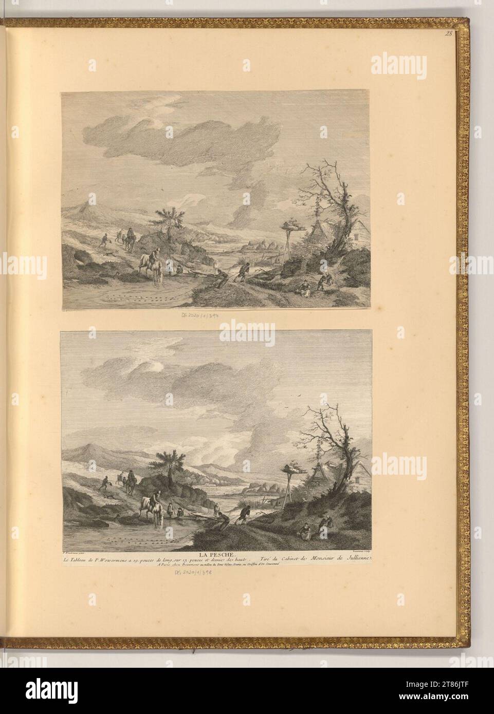 Pierre Francois Beaumont (Engraver) die Fischer. Ätzen 1740-1769 , 1740/1769 Stockfoto