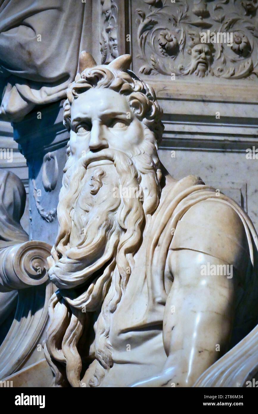 Moses Skulptur von Michelangelo Stockfoto