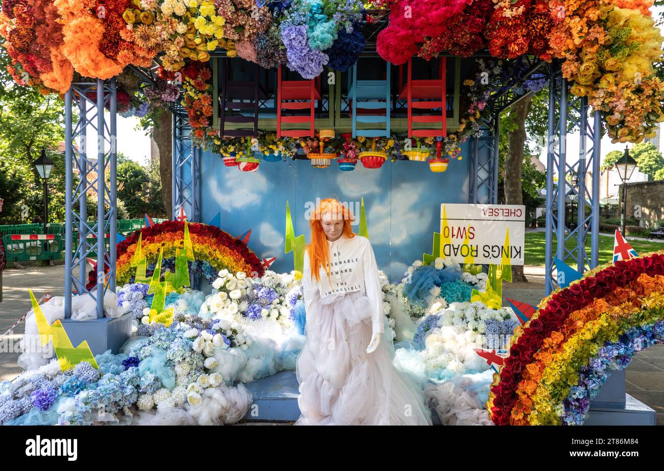 Blumen für Chelsea in Bloom Kings Road London 2022 Stockfoto