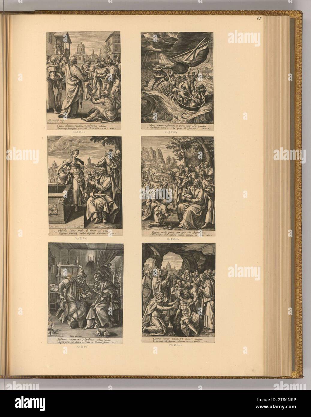 Adriaen Collaert (Gravierer) Szenen aus dem Leben Christi. Kupferstich 1585-1586 , 1585/1586 Stockfoto