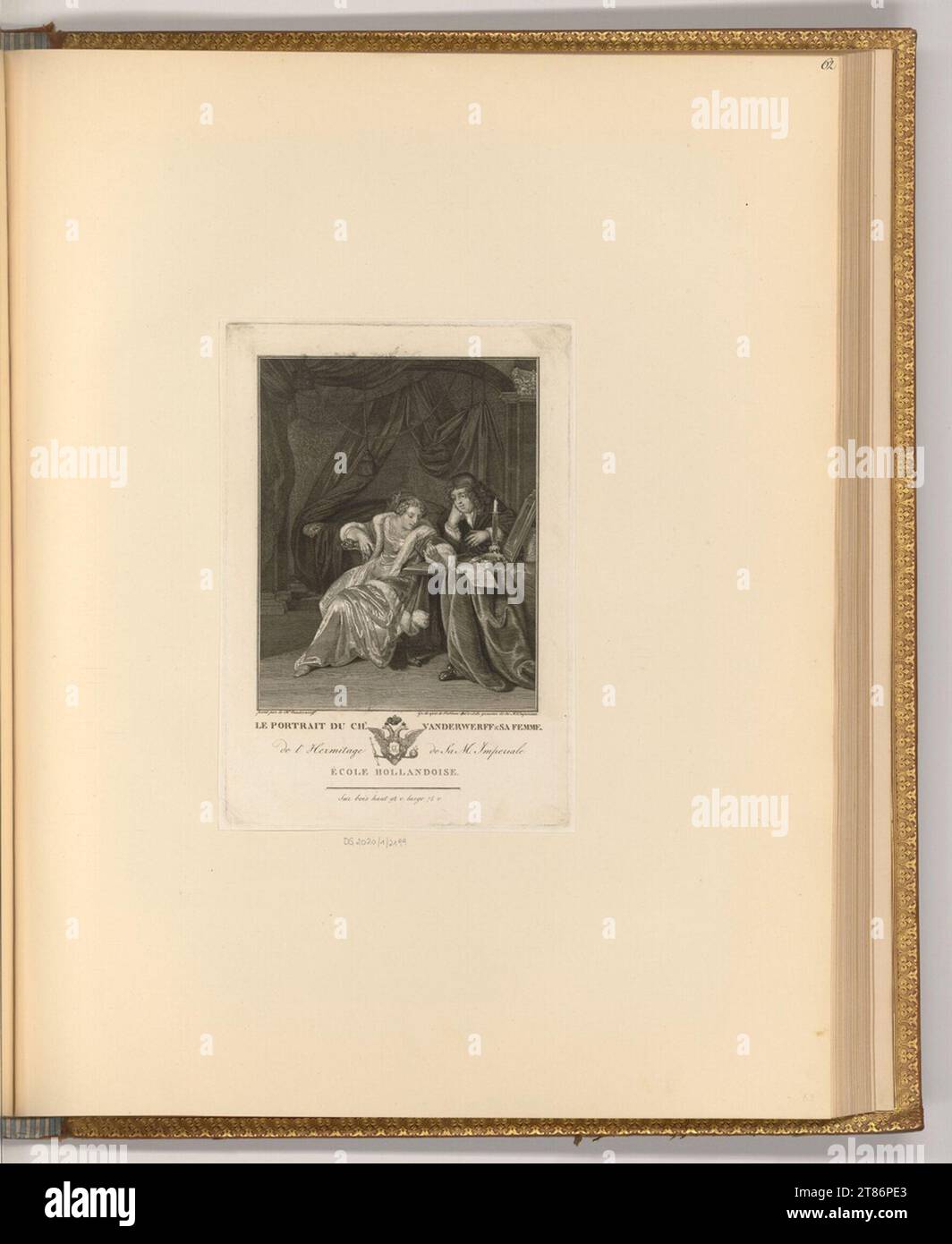 Cardelli (Engraver) Porträt Adrien van der Werff und seine Frau. Kupferstich, Ätzung 1770-1820 , 1770/1820 Stockfoto