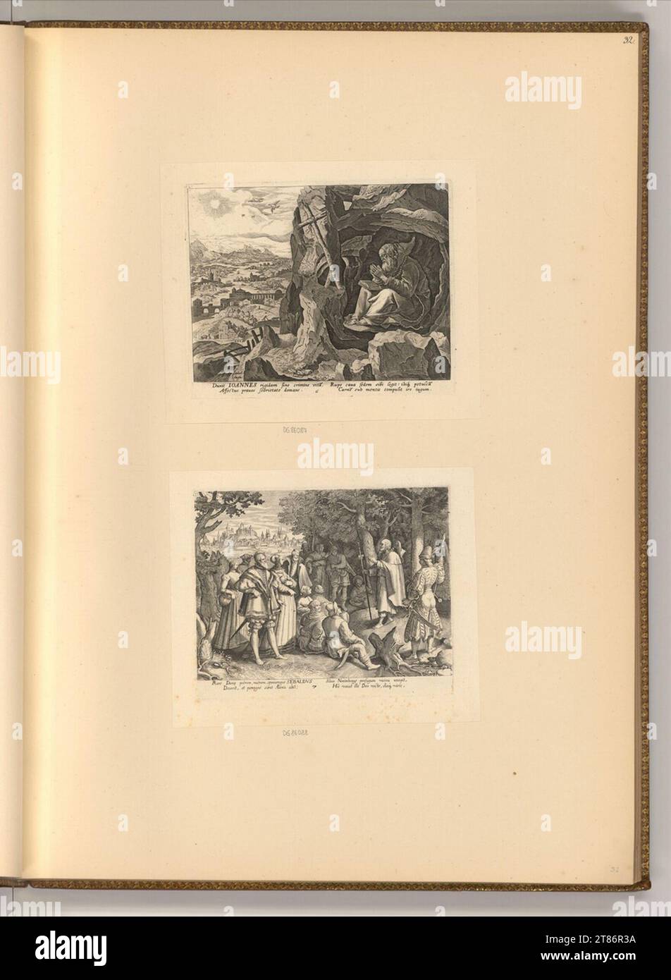 Johann Sadeler d. Ä. Hl. Johannes; Hl. Sebaldus. Kupferstich 17. Jahrhundert, 17. Jahrhundert Stockfoto Johann Sadeler d. Ä. Hl. Johannes; Hl. Sebaldus. Kupferstich 17. Jahrhundert, 17. Jahrhundert Stockfoto
