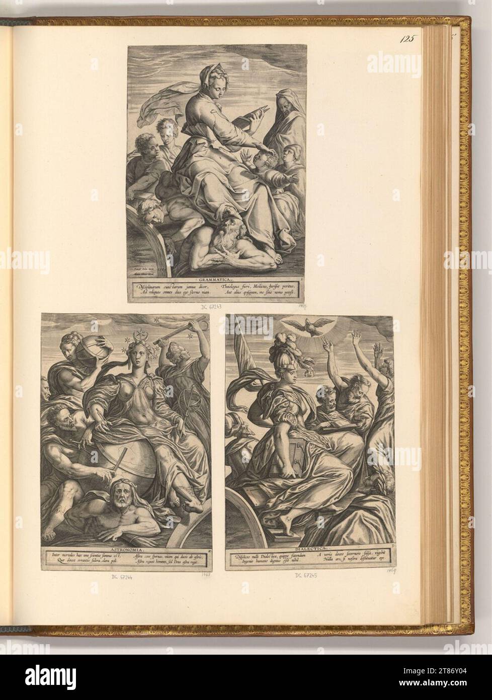 Antonie Wierix II (Gravierer) die sieben freien Künste. Kupferstich 1575-1591 , 1575/1591 Stockfoto