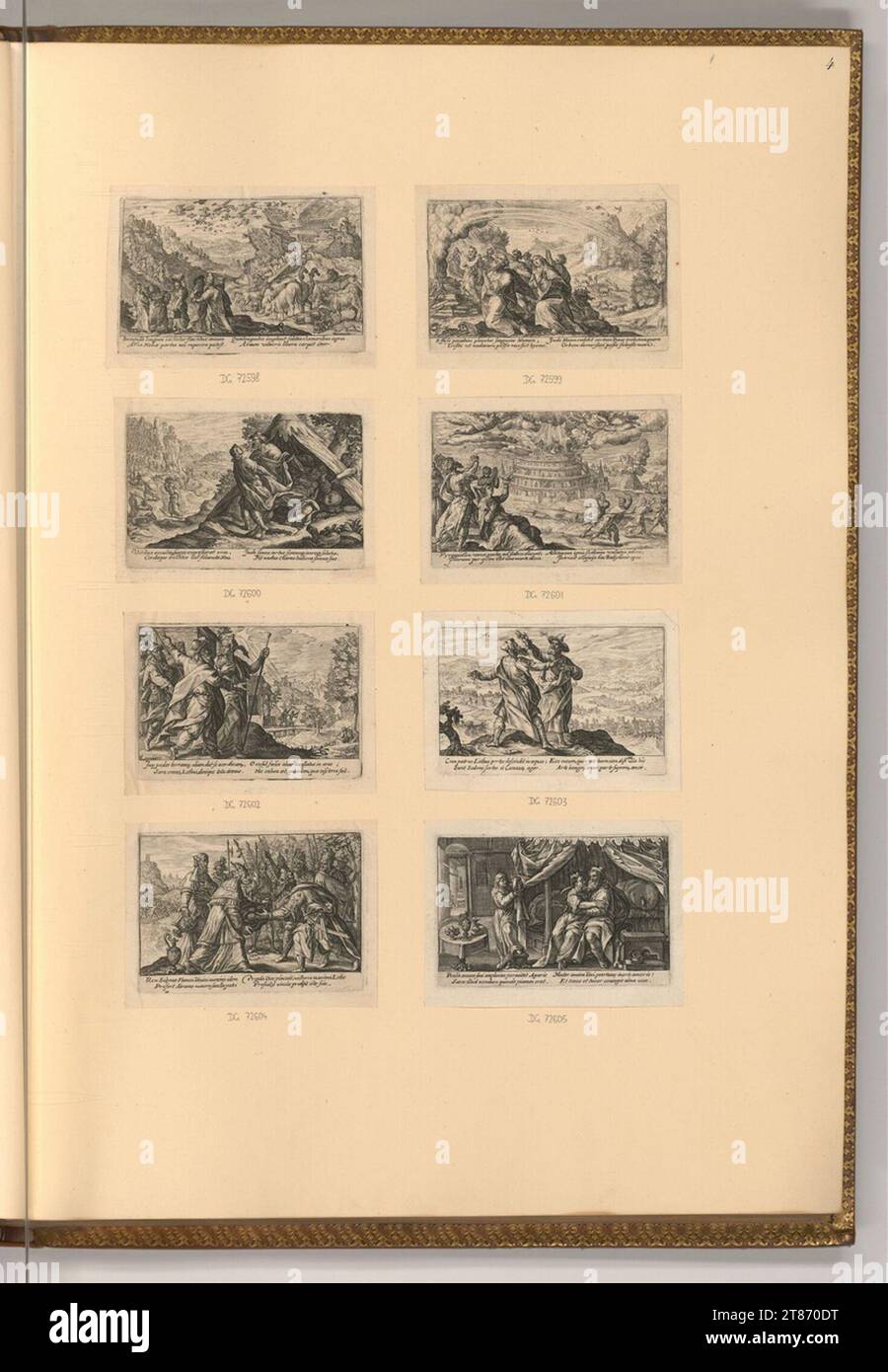 Crispin van de Passe das Buch Genesis. Kupferstich, Ätzung 1612 , 1612 Stockfoto