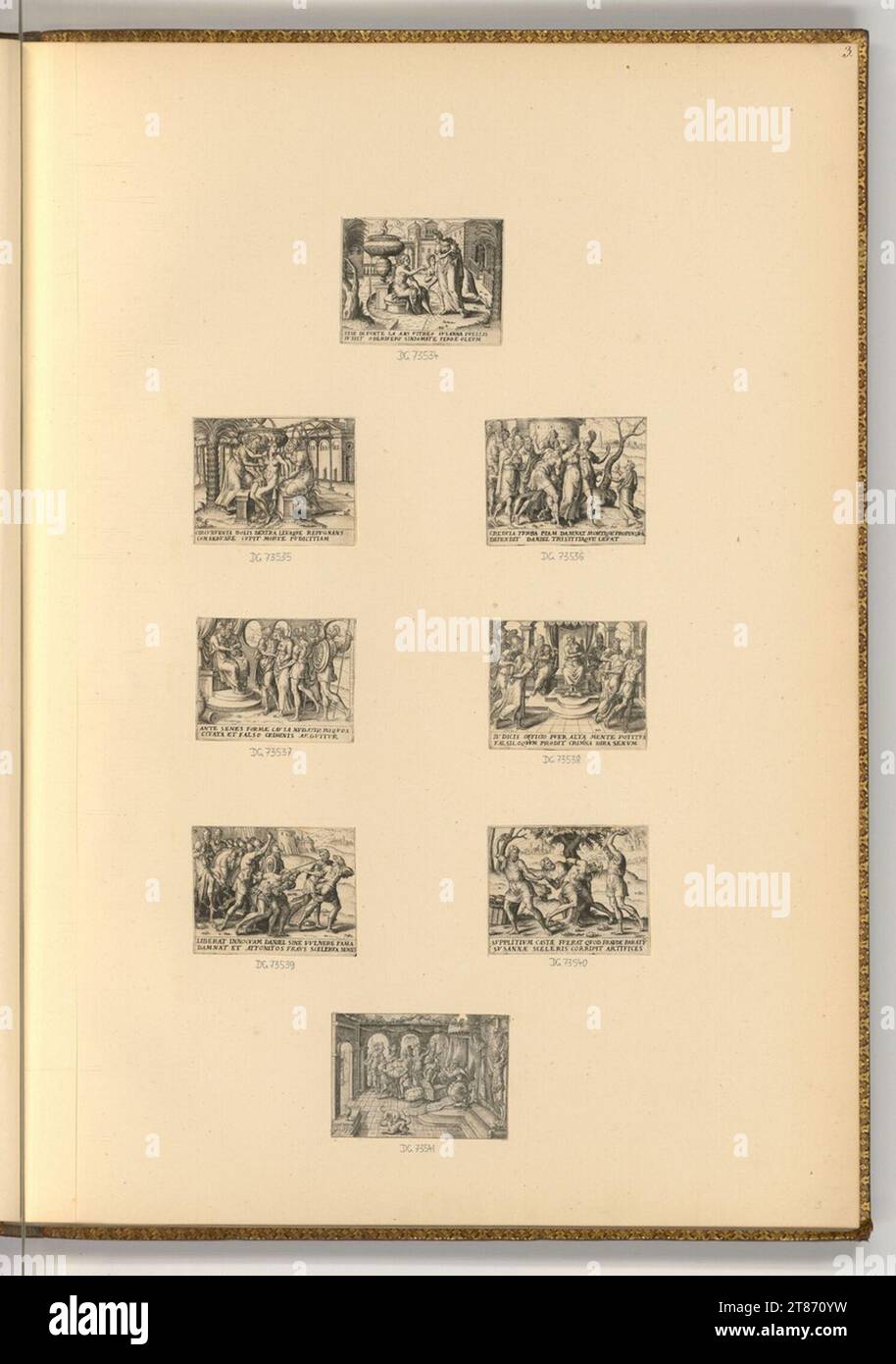 Abraham de Bruyn (Engraver) die Geschichte von Susanna. Kupferstich 1570 , 1570 Stockfoto