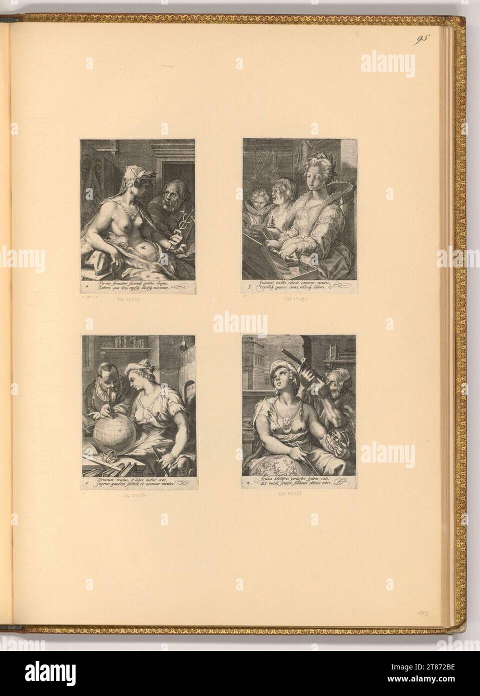 Hendrick Goltzius die sieben freien Künste. Kupferstich um 1597 Stockfoto