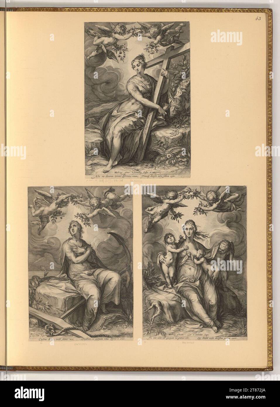 Jan Pietersz. Saenredam (Engraver) Glauben; Hoffnung; Liebe. Kupferstich 1601 , 1601 Stockfoto