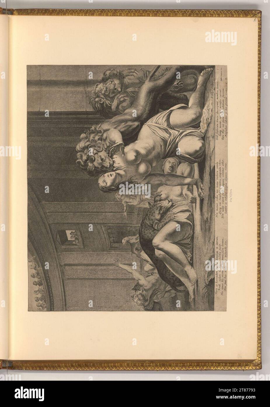 Pieter Nolpe Daniel in der Löwengrube. Kupferstich, Ätzung 1630-1652 , 1630/1652 Stockfoto