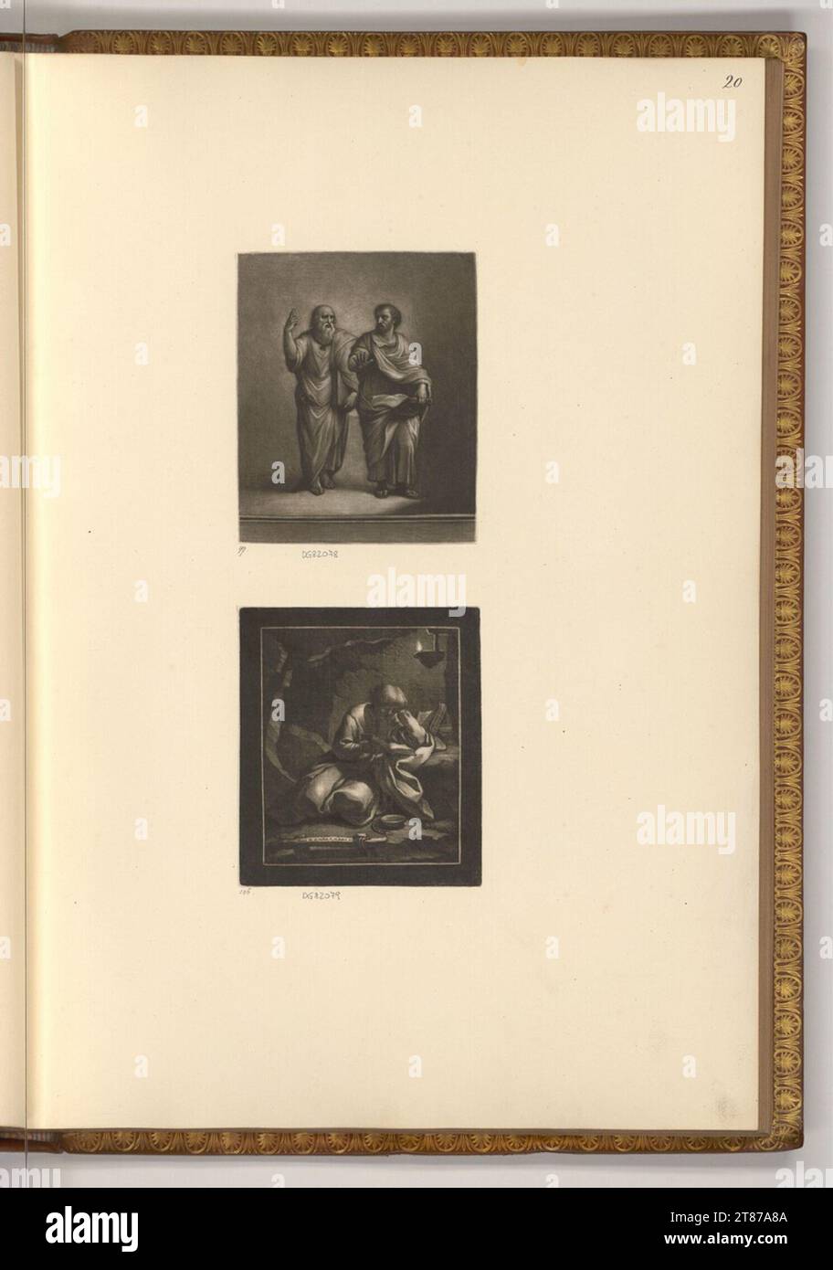 Wallerand Vaillant Platon und Aristoteles; Reading Eremit. Skifahren 1640-1677 , 1640/1677 Stockfoto